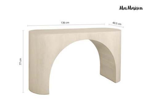 MaMaison konsola ICARO 136 beżowa / drewno japandi