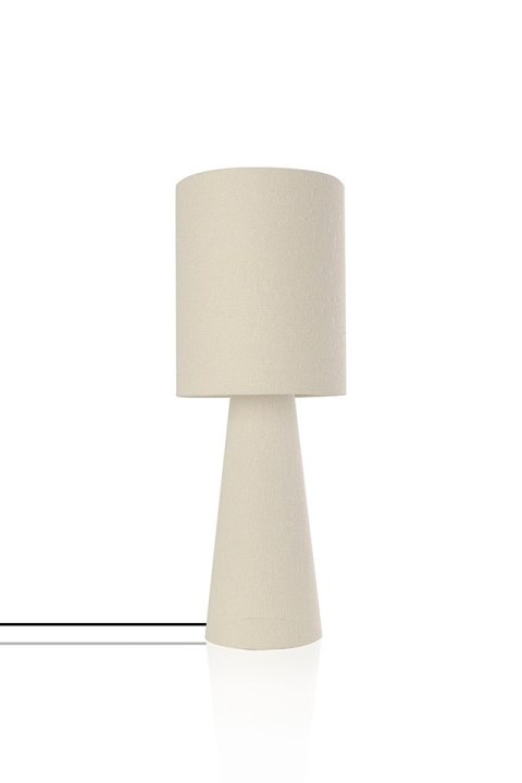 Lampa stołowa 60cm MARLEEN BOUCLE beżowa, lniana tkanina