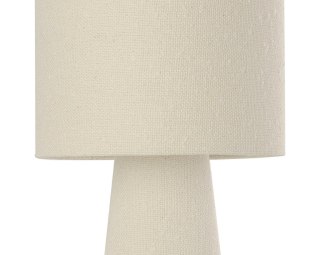 Lampa stołowa 60cm MARLEEN BOUCLE beżowa, lniana tkanina