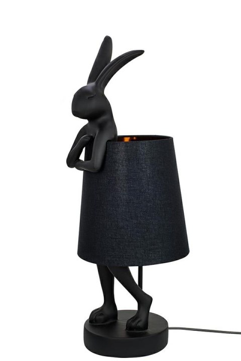 Lampa stołowa RABBIT 68 cm czarna, zając