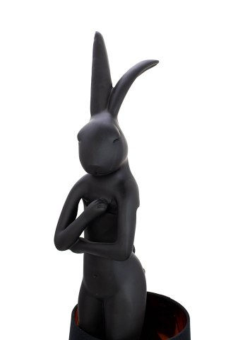 Lampa stołowa RABBIT 68 cm czarna, zając
