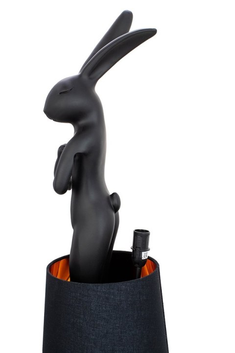 Lampa stołowa RABBIT 68 cm czarna, zając