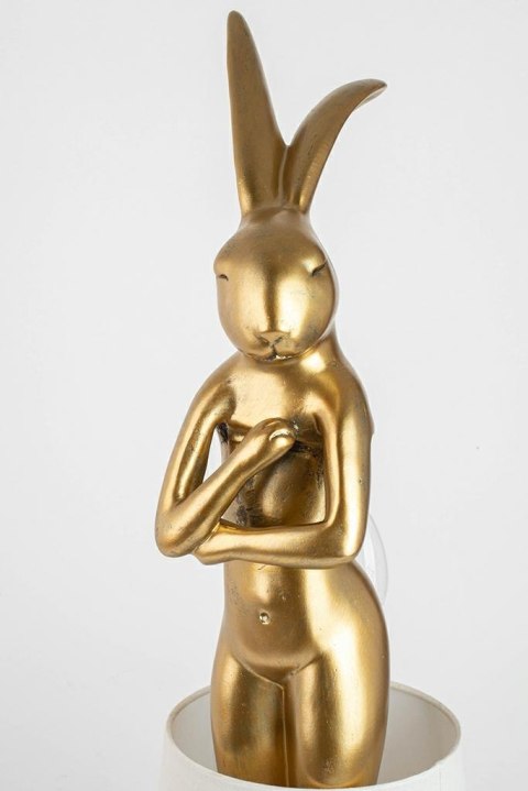 Lampa stołowa RABBIT 68 cm złota / biała, zając