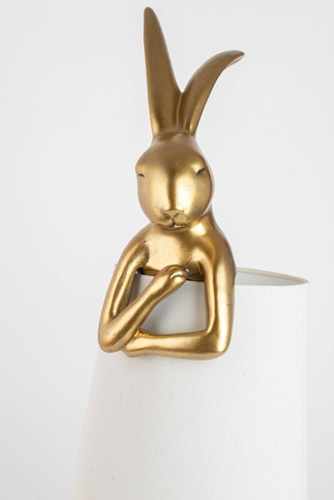 Lampa stołowa RABBIT 68 cm złota / biała, zając