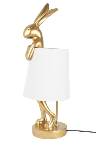 Lampa stołowa RABBIT 88 cm biała / złota, zając
