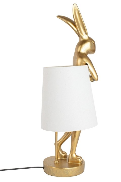 Lampa stołowa RABBIT 88 cm biała / złota, zając
