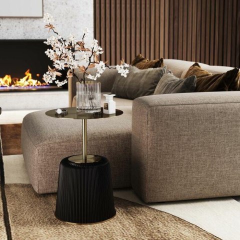 KARE stolik pomocniczy ENDLESS VEGAS 40 czarny złoty