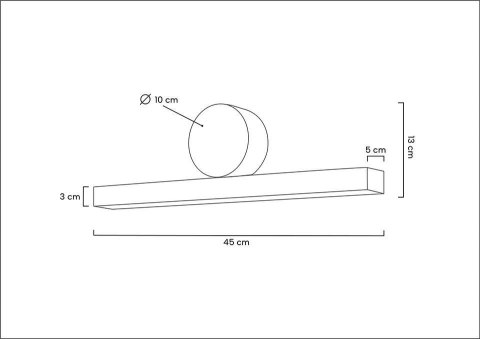 Lampa ścienna WAND 45 cm złota