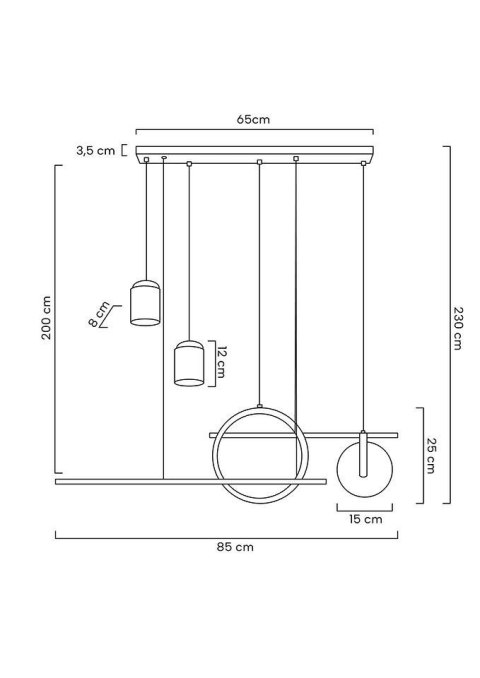 Lampa wisząca STARS biała