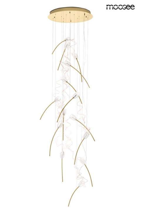 Lampa wisząca 230 cm TULIPPE 14 DISC złota