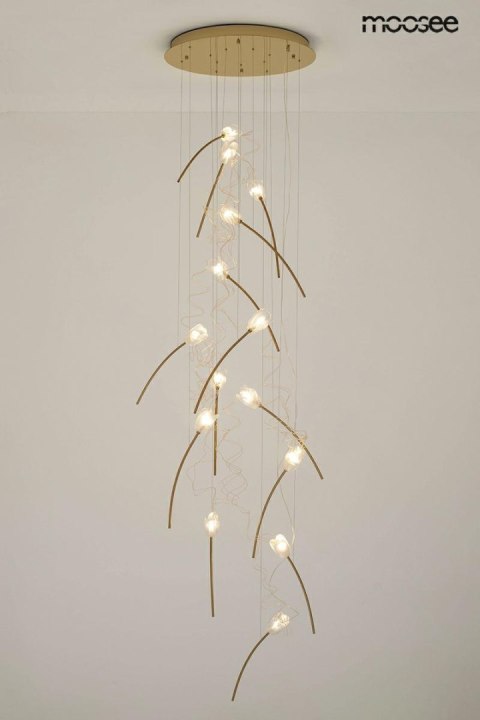 Lampa wisząca 230 cm TULIPPE 14 DISC złota