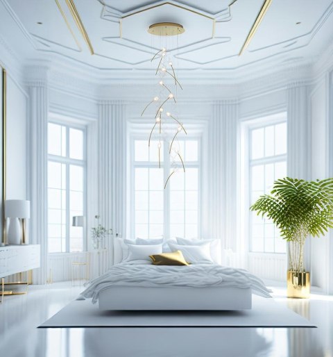 Lampa wisząca 230 cm TULIPPE 14 DISC złota