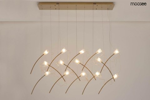 Lampa wisząca 230 cm / 100 cm TULIPPE 14 LINE złota