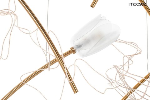 Lampa wisząca 230 cm / 100 cm TULIPPE 14 LINE złota