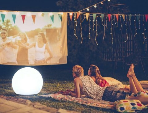 NEW GARDEN lampa ogrodowa BULY 60 biała - kabel