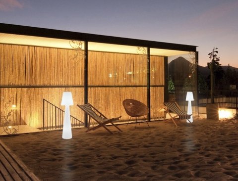 NEW GARDEN lampa podłogowa LOLA 165 biała - bateria