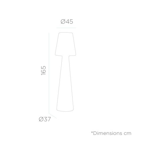 NEW GARDEN lampa podłogowa LOLA 165 biała - bateria
