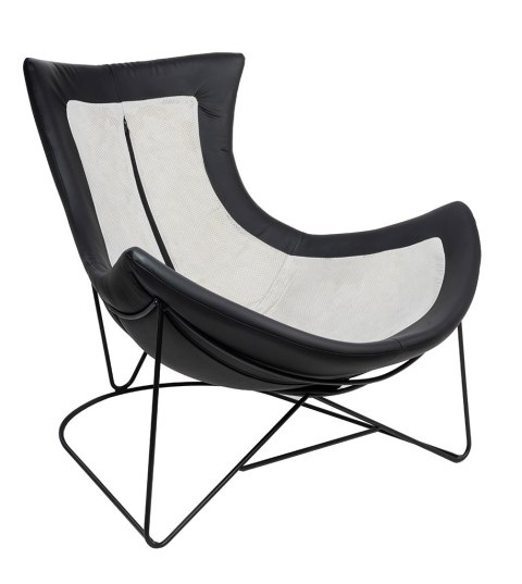 Fotel OTILIA STAND VELVET tapicerowany ciemny szary welur