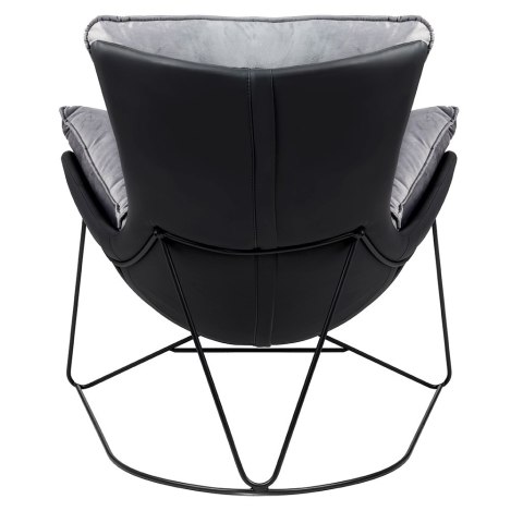 Fotel OTILIA STAND VELVET tapicerowany ciemny szary welur