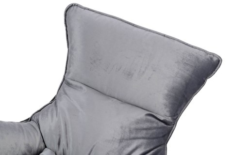 Fotel OTILIA STAND VELVET tapicerowany ciemny szary welur