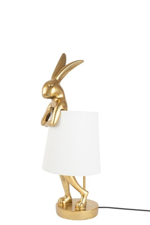 Lampa stołowa RABBIT 50 cm złota / biała, zając
