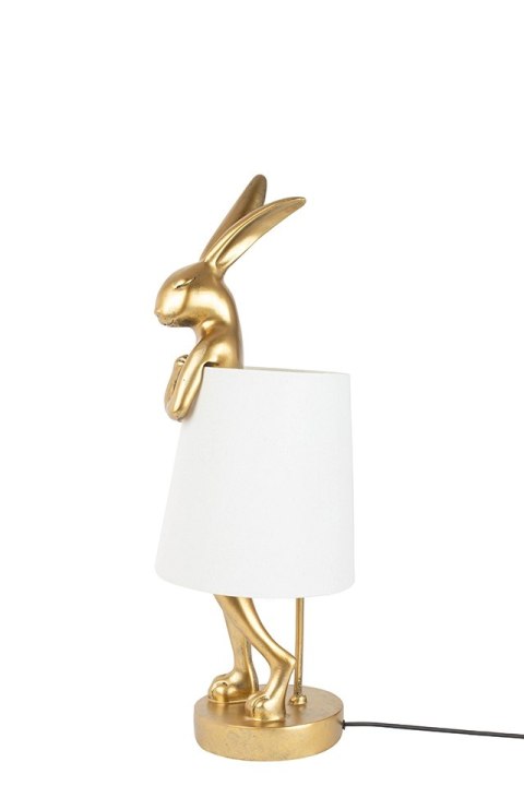 Lampa stołowa RABBIT 50 cm złota / biała, zając