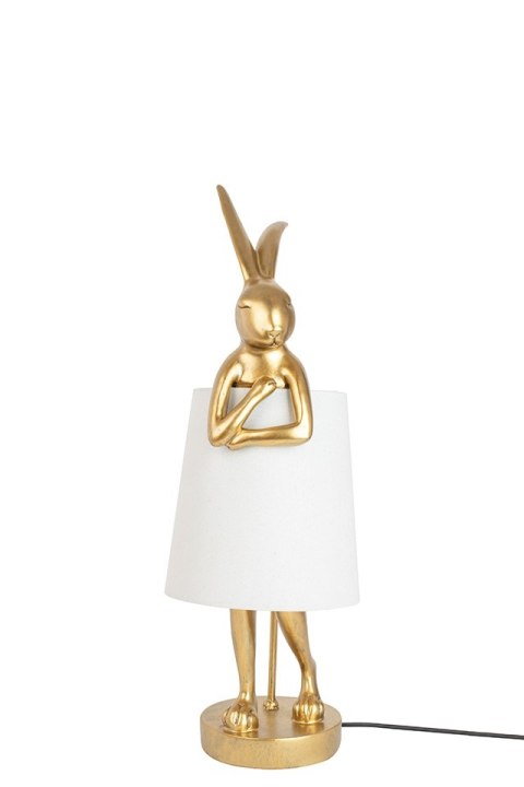 Lampa stołowa RABBIT 50 cm złota / biała, zając
