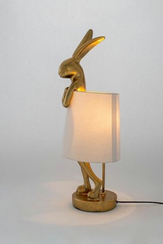 Lampa stołowa RABBIT 50 cm złota / biała, zając