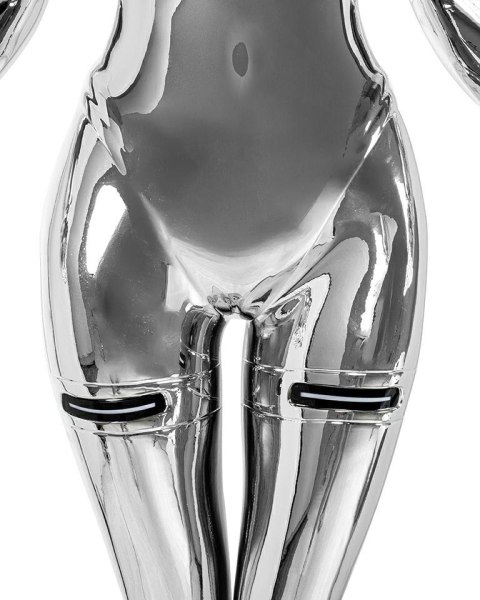 Lampa podłogowa / rzeźba CYBER WOMAN STAND chrom, nowoczesna, human