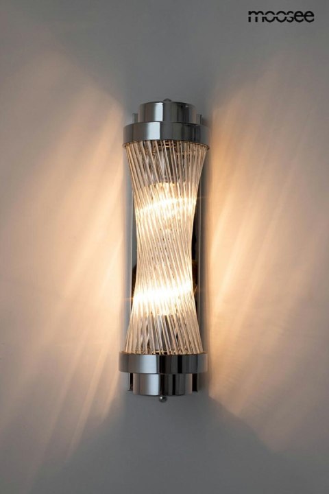 Lampa ścienna COLUMN 40 srebrna