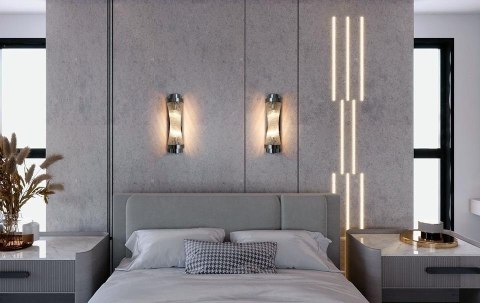 Lampa ścienna COLUMN 40 srebrna