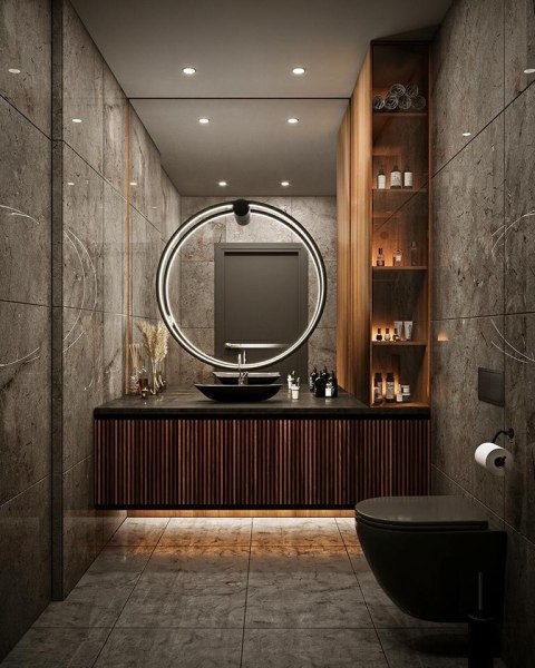 Lampa ścienna HOOP 60 czarna