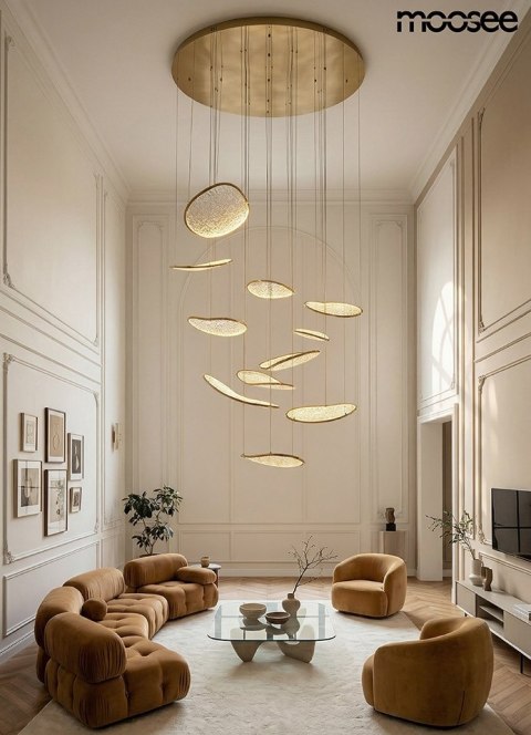 Lampa wisząca MEDUSA 400 cm złota