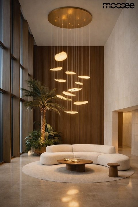 Lampa wisząca MEDUSA 400 cm złota