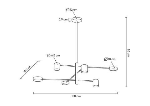 Lampa wisząca PIAZETTA czarna