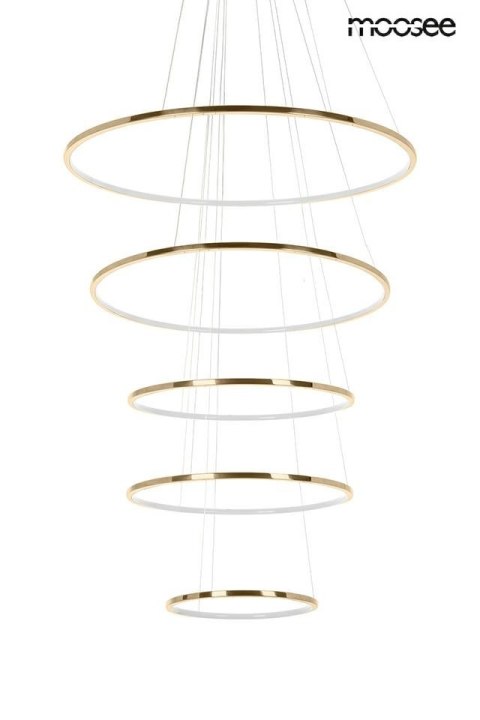 Lampa wisząca 202 cm / 100 cm RING SLIM L złota