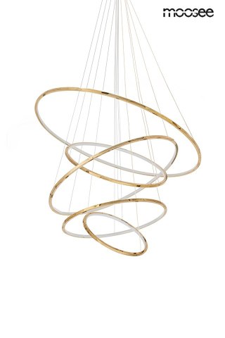 Lampa wisząca 202 cm / 100 cm RING SLIM L złota