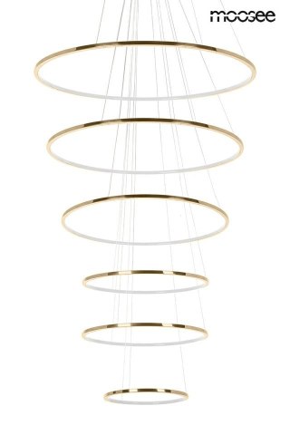 Lampa wisząca 232 cm / 120 cm RING SLIM XL złota