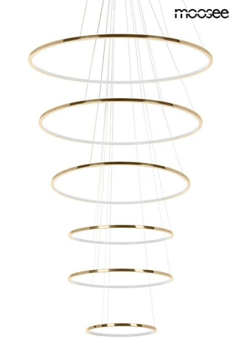 Lampa wisząca 232 cm / 120 cm RING SLIM XL złota