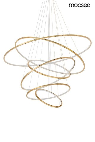Lampa wisząca 232 cm / 120 cm RING SLIM XL złota