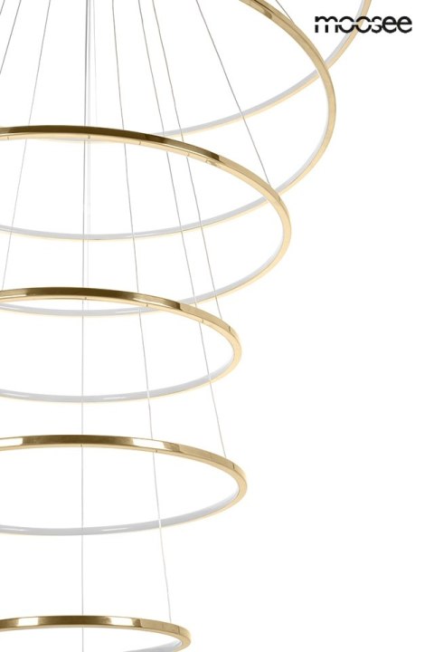 Lampa wisząca 232 cm / 120 cm RING SLIM XL złota