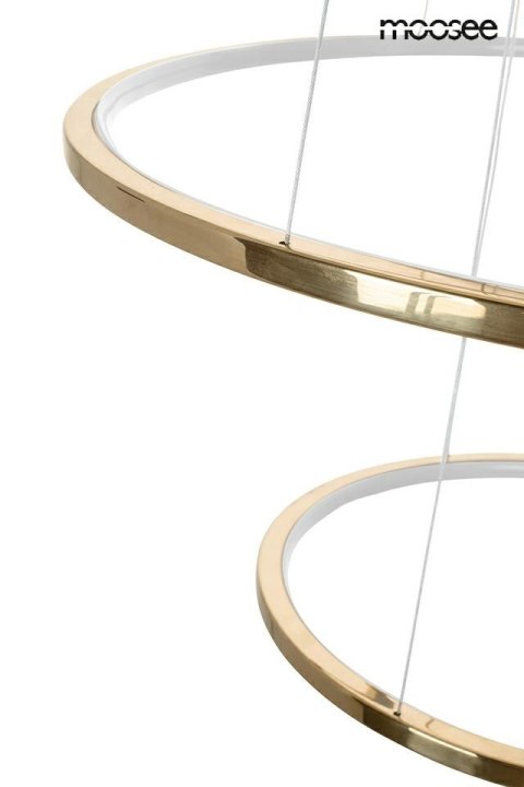 Lampa wisząca 232 cm / 120 cm RING SLIM XL złota