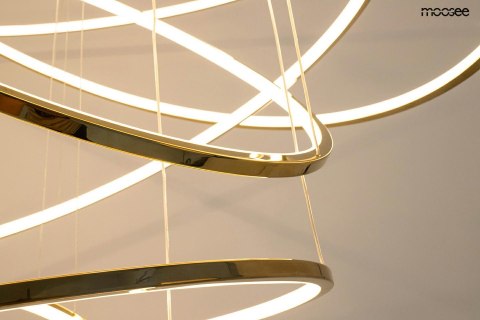 Lampa wisząca 232 cm / 120 cm RING SLIM XL złota