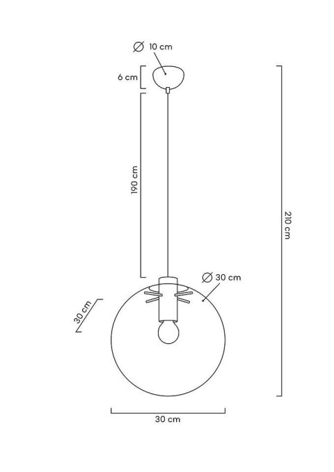 Lampa wisząca SANDRA 30 czarna