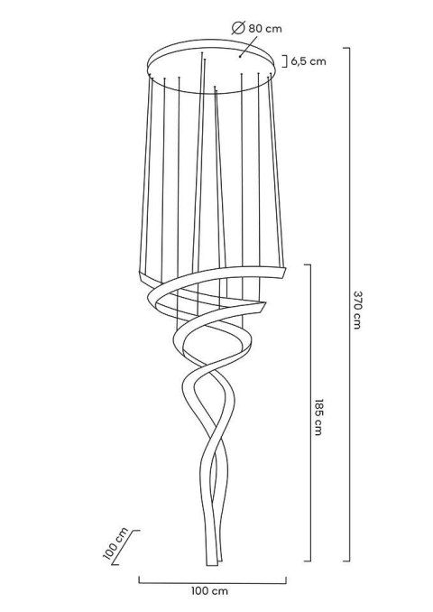 Lampa wisząca WAVE CORDON 2B chrom