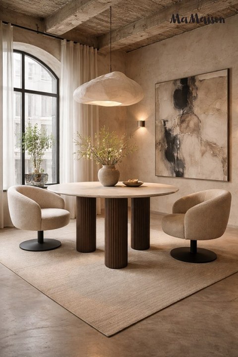 MaMaison stół jadalniany RAGNO 120 drewno / marmur