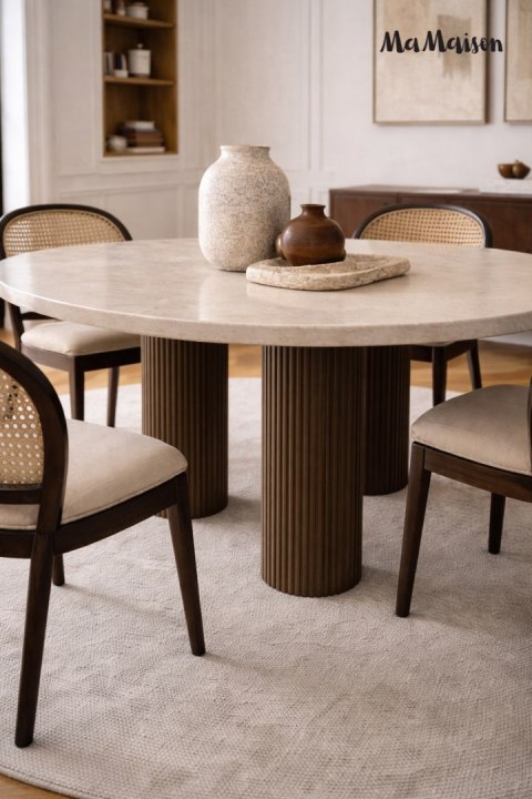 MaMaison stół jadalniany RAGNO 120 drewno / marmur