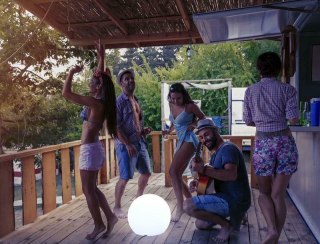 NEW GARDEN lampa ogrodowa BULY 30 biała - kabel