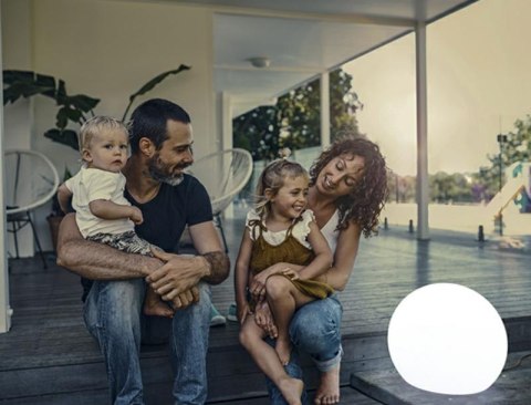 NEW GARDEN lampa ogrodowa BULY 30 biała - kabel