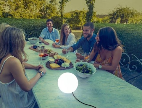 NEW GARDEN lampa ogrodowa BULY 50 biała - kabel